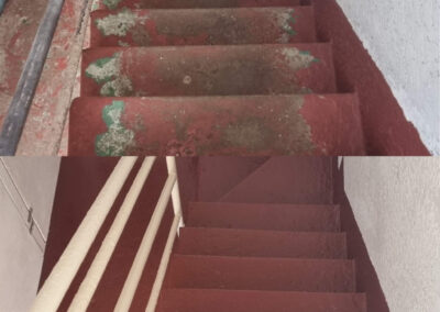 Epoxy steps before & after