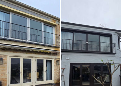 Exterior before & after