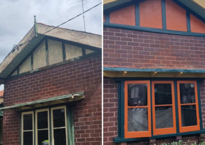 Facade before & after