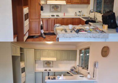 Kitchen cabinet before & after