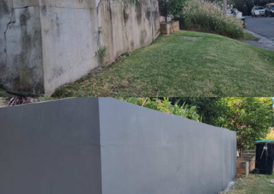 Lender wall before & after