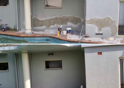 Lender wall fixing before & after