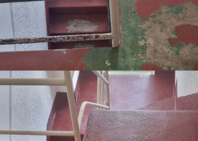 Steps epoxy before & after